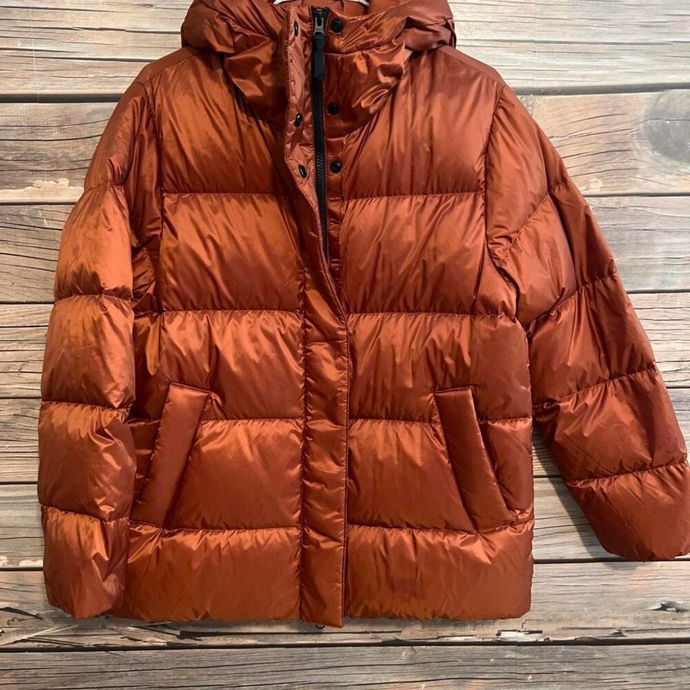 Everlane puffer jacket in rust